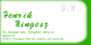 henrik mingesz business card
